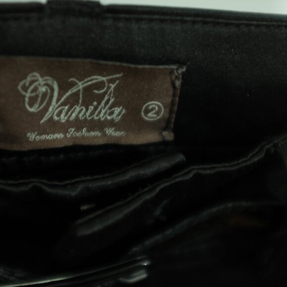 Vanilla Black Satin Dress Pants Size M/L - Picture 8 of 10
